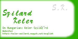 szilard keler business card